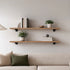 20cm Floating Shelf Brackets Industrial Metal Shelving Supports 4-Pack - Black