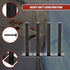20cm Floating Shelf Brackets Industrial Metal Shelving Supports 4-Pack - Black