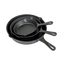 Pre Seasoned Cast Iron Skillet Fry Pan Set 3 Pcs Frying Pan Set