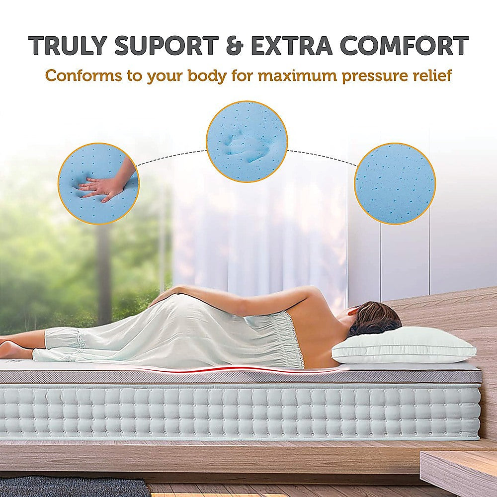 Double Cooling Gel Memory Foam Mattress Topper – CertiPUR-US® Certified Foam