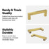 15x Brushed Brass Drawer Pulls Kitchen Cabinet Handles - Gold Finish 96mm