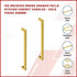 15x Brushed Brass Drawer Pulls Kitchen Cabinet Handles - Gold Finish 256mm