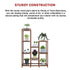 Indoor Outdoor Garden Plant Stand Planter Flower Pot Shelf Wooden Shelving - 9 Shelves