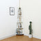 Corner Ladder Shelf Bookcase Display Storage Unit, White, 5 Tiers of MDF