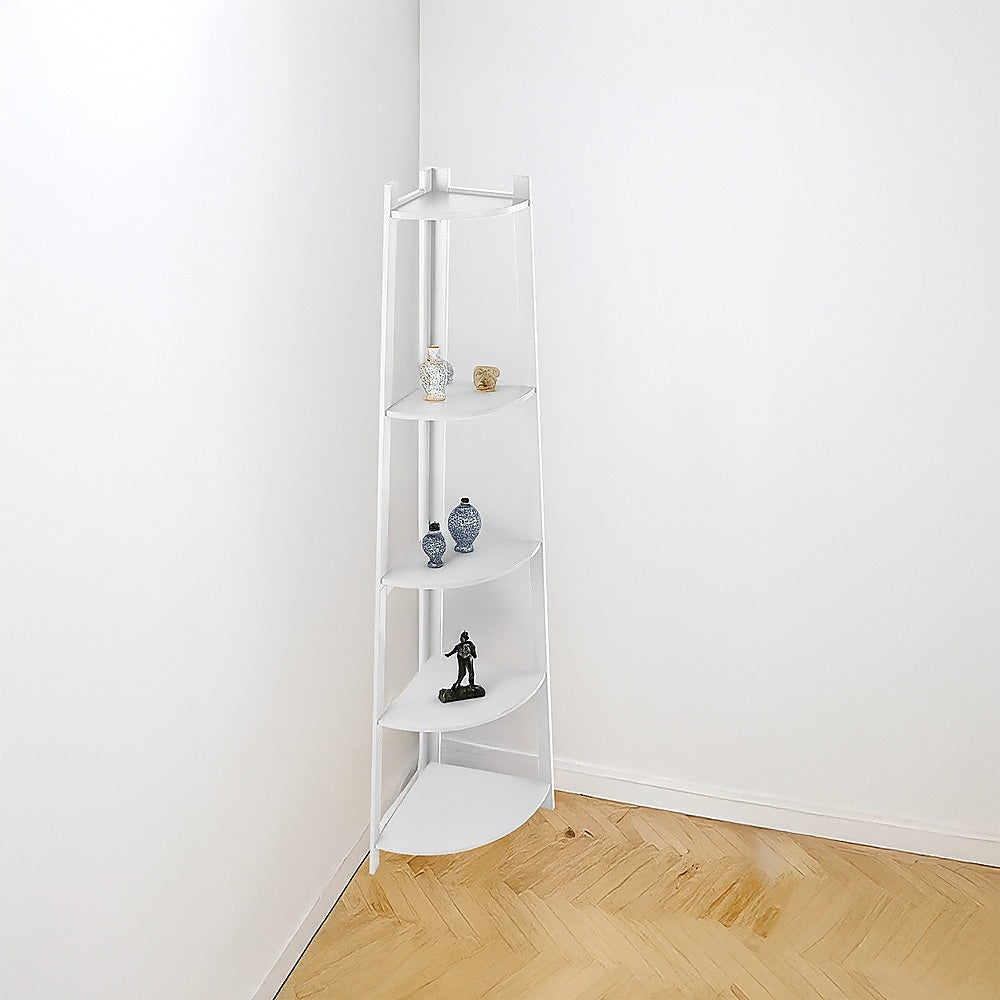 Corner Ladder Shelf Bookcase Display Storage Unit