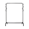 Closet Organizer Metal Garment Rack Portable Clothes Hanger Storage Shoes Rack Black