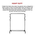 Closet Organizer Metal Garment Rack Portable Clothes Hanger Storage Shoes Rack Black