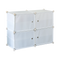 White Cube DIY Shoe Cabinet Rack Storage Portable Stackable Organiser Stand