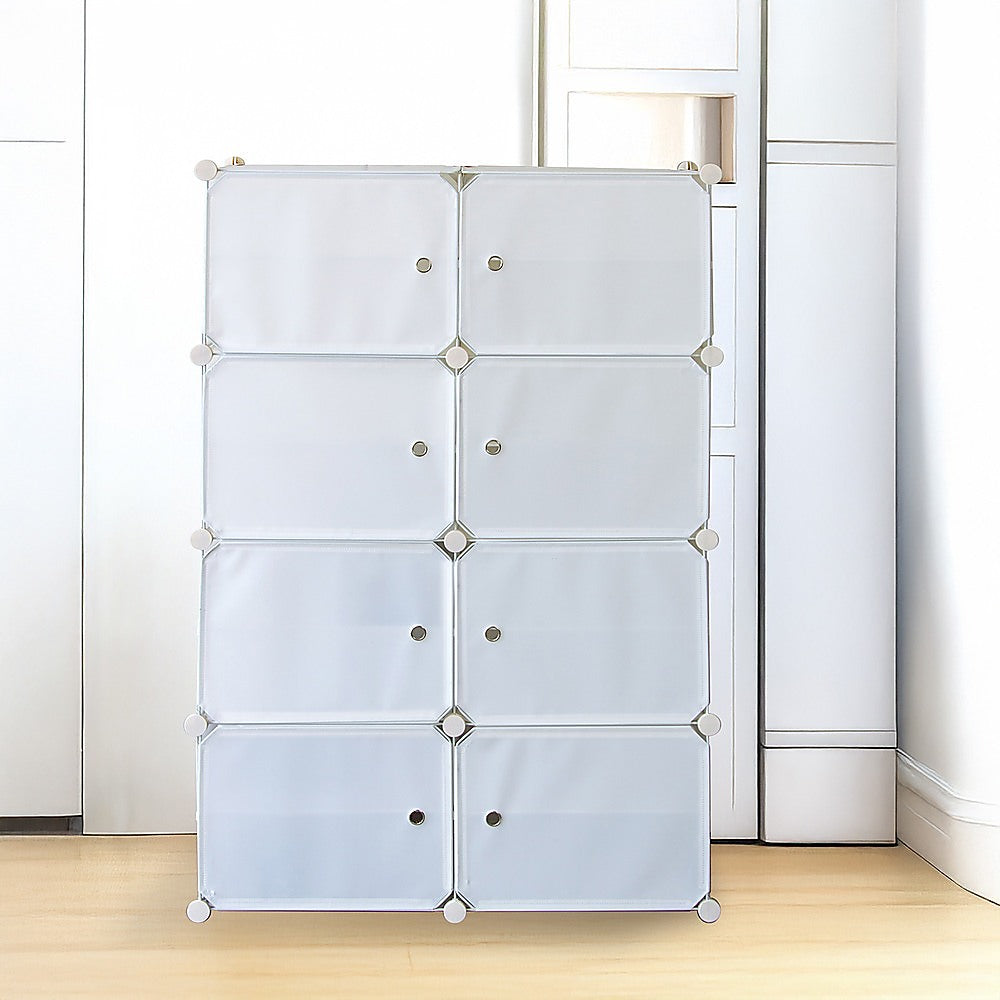 White Cube DIY Shoe Cabinet Rack Storage Portable Stackable Organiser Stand