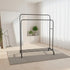 Heavy Metal Double Clothes Rail Hanging Rack Garment Display Stand Storage Shelf