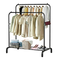 Heavy Metal Double Clothes Rail Hanging Rack Garment Display Stand Storage Shelf