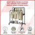 Heavy Metal Double Clothes Rail Hanging Rack Garment Display Stand Storage Shelf
