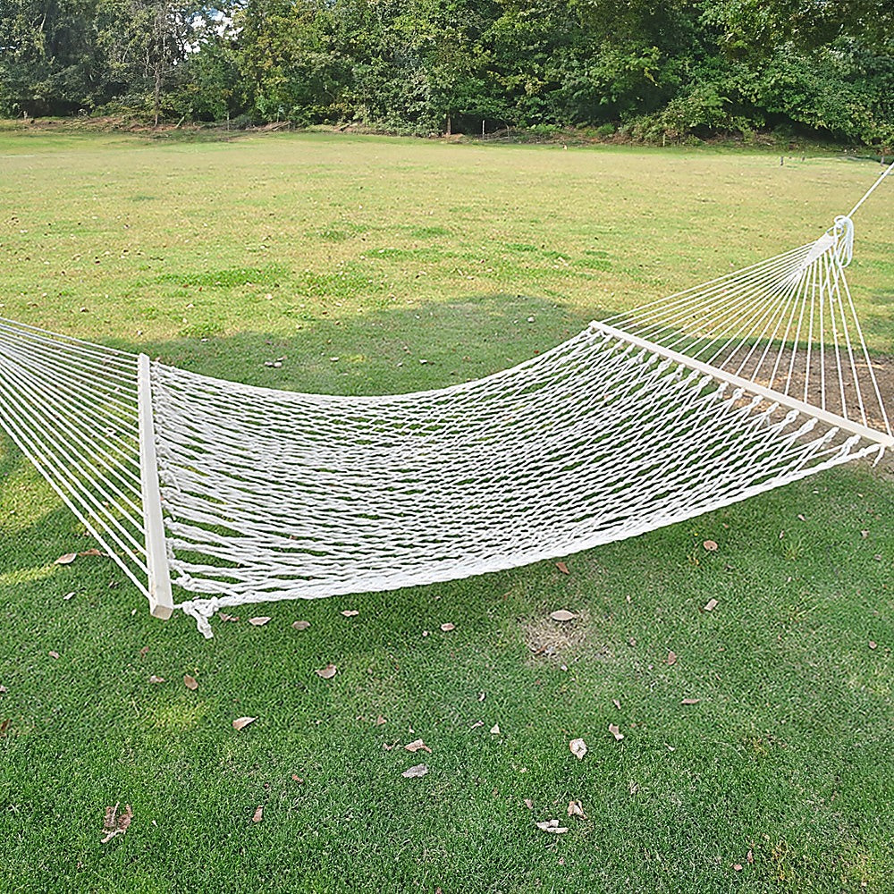 4m Traditional Cotton Rope Hammock with Hanging Hardware