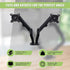 Dual Screen Gas-strut Monitor Stand Mount Desktop Bracket for LED/LC