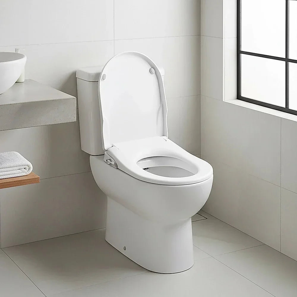 Non Electric Bidet Toilet Seat W/ Cover Bathroom Spray Water Wash