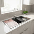 BRIENZ 32-inch Nano Workstation Ledge Undermount 16 Gauge Stainless Steel Kitchen Sink Single Bowl