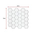 Tiles 3D Peel and Stick Wall Tile Hexagon White (30cm x 30cm x 10 sheets)