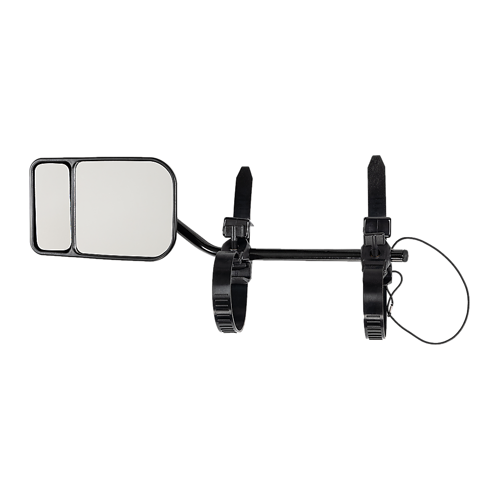 2x Towing Mirrors Pair Clip on Multi Fit Clamp On Towing Caravan 4X4 Trailer