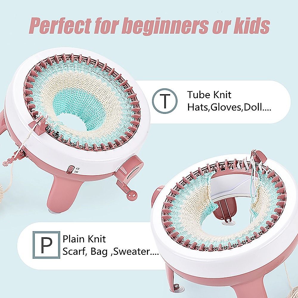 DIY Knitting Machine Smart Weaving Knit Rotating Kids Toy Scarf Sock Hat Gift