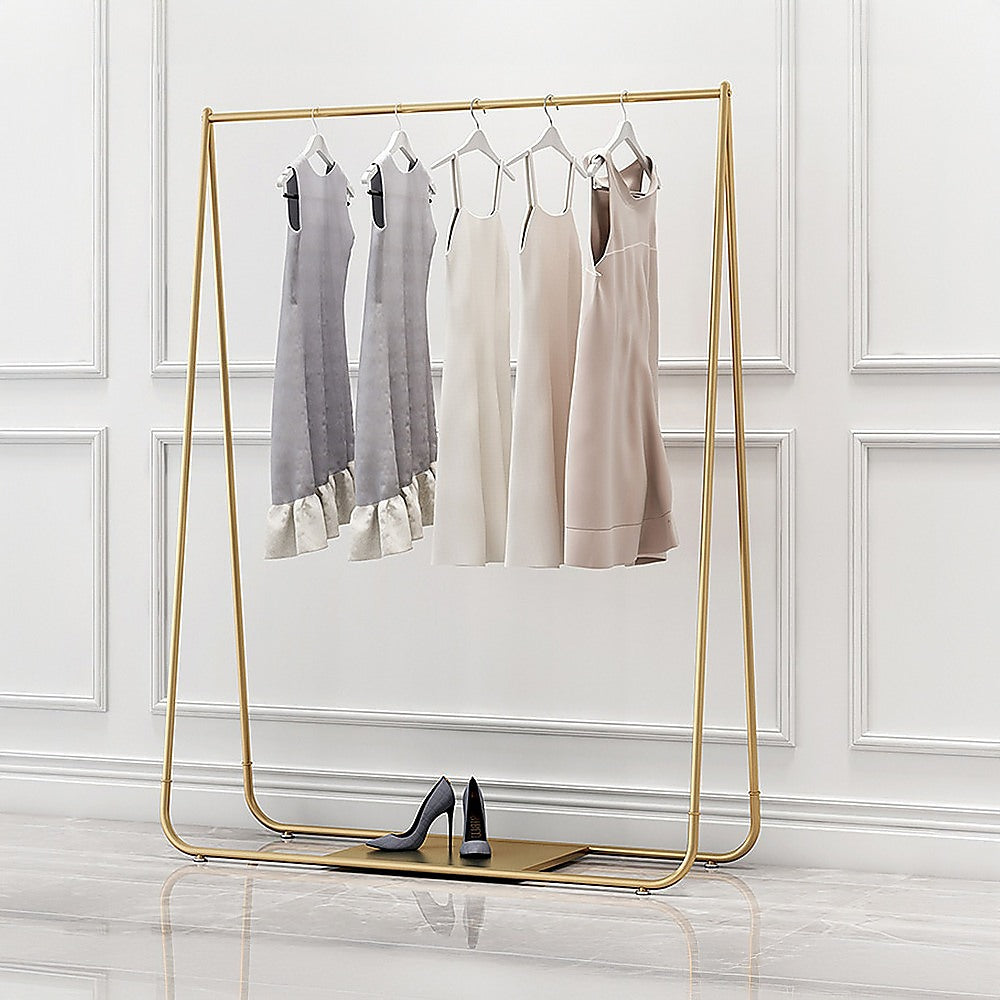 Gold Clothing Retail Shop Commercial Garment Display Rack