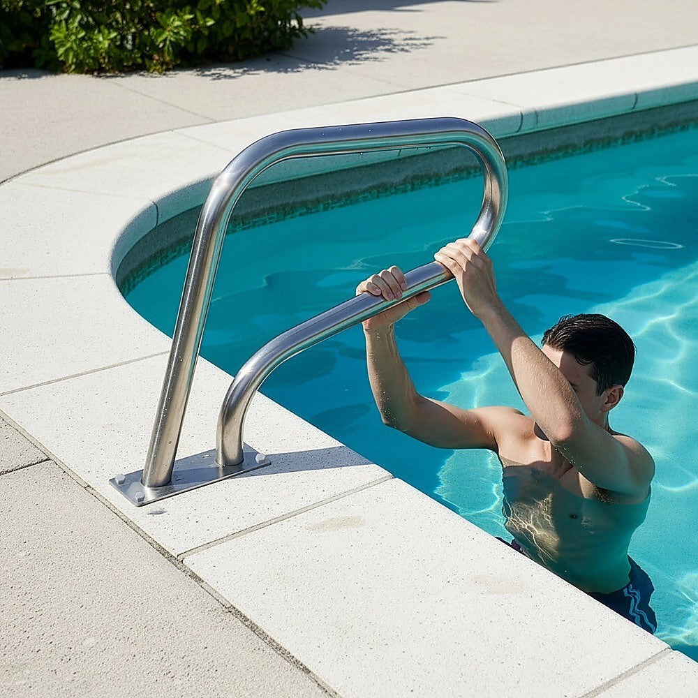 Swimming Pool Hand Rail Step Grab Rail 76.2x55.8cm with Drill Bit