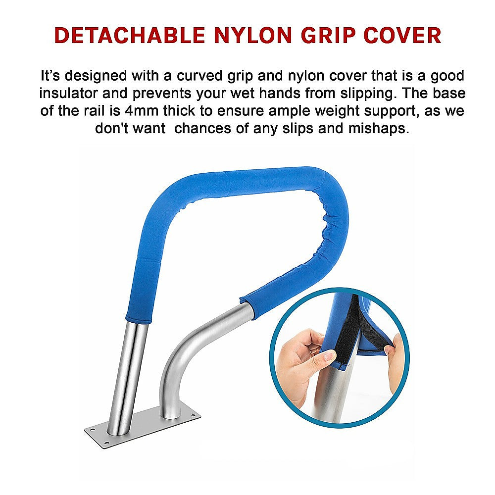 Swimming Pool Hand Rail Step Grab Rail 76.2x55.8cm with Drill Bit