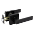Door Handle Set Lever Privacy Function Square Black