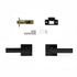 Door Handle Set Lever Privacy Function Square Black