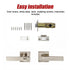 Door Handle Set Lever Privacy Function Square Satin Nickel