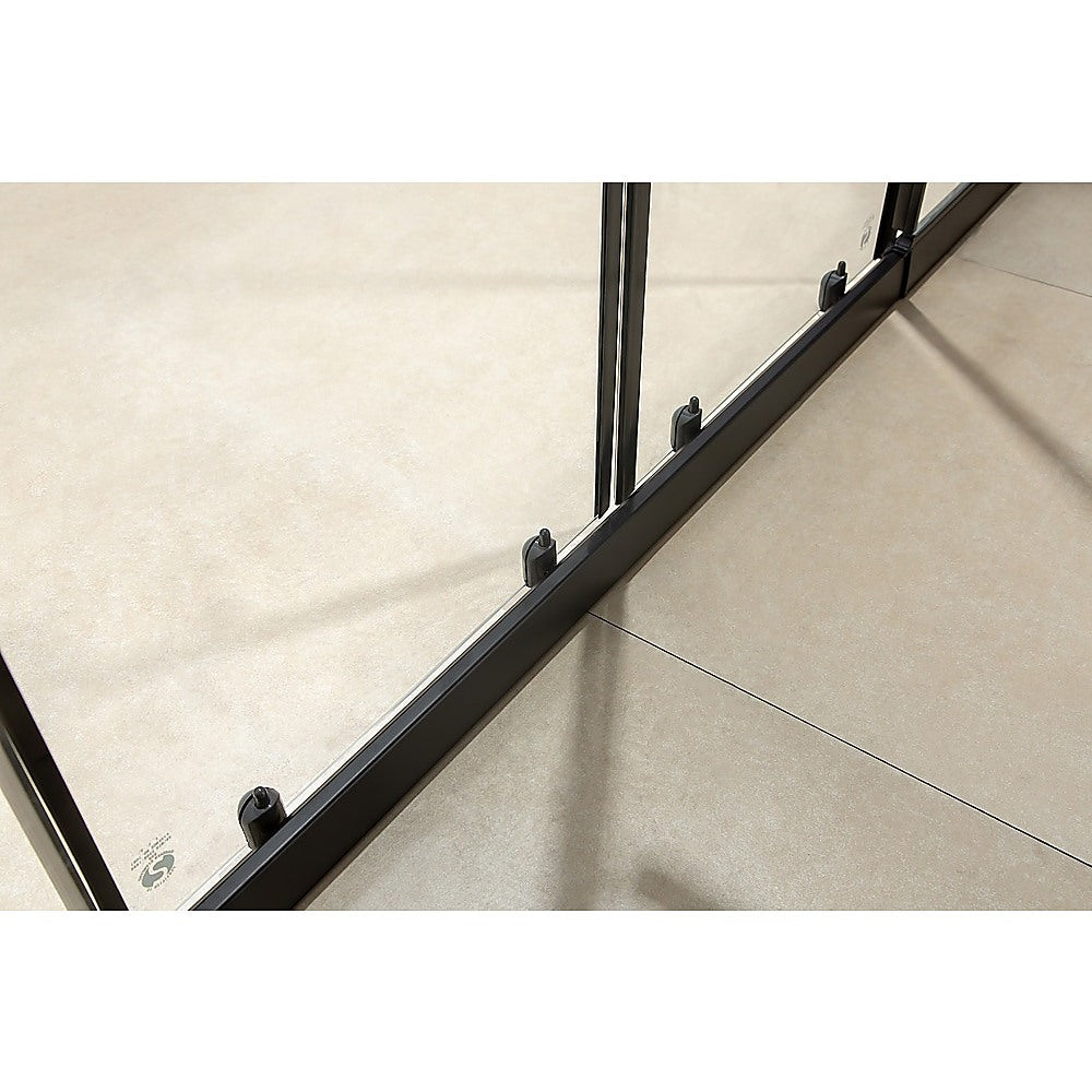 1400-1600mm Sliding Door Safety Glass Shower Screen Black By