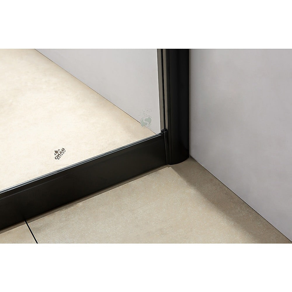 1400-1600mm Sliding Door Safety Glass Shower Screen Black By