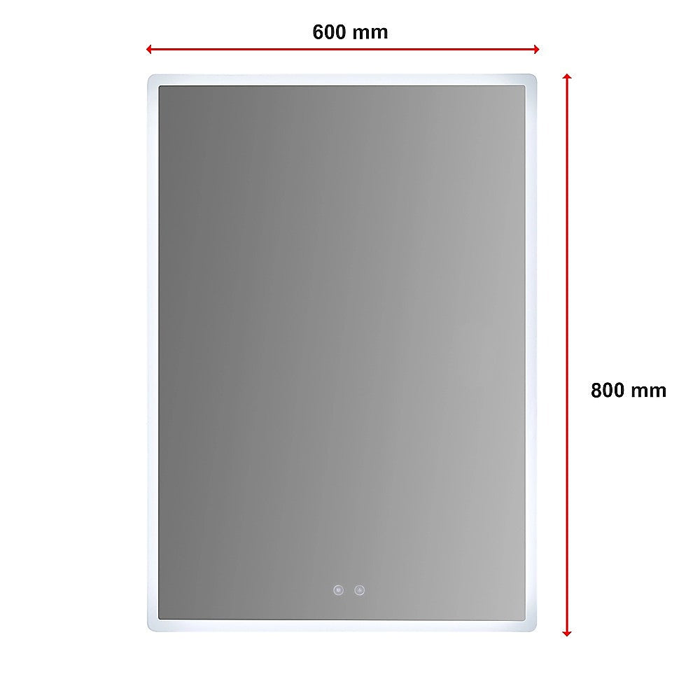 Smart Mirror Bathroom Vanity LED Lighted Wall Mirror 800x600mm