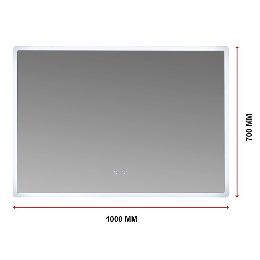 Della Francesca LED Bathroom Mirror 100x70cm Anti-Fog Dimmable Touch Wall Mirror