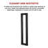 Entrance Door Pull Handle Matte Black 800mm