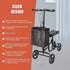 Foldable Knee Walker Scooter Crutch Alternative with Brakes & Storage Bag, 136kg