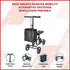 Foldable Knee Walker Scooter Crutch Alternative with Brakes & Storage Bag, 136kg