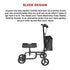 Foldable Knee Walker Scooter Crutch Alternative with Brakes & Storage Bag, 136kg