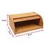Bamboo Bread Bin Storage Box Kitchen Loaf Pastry Container