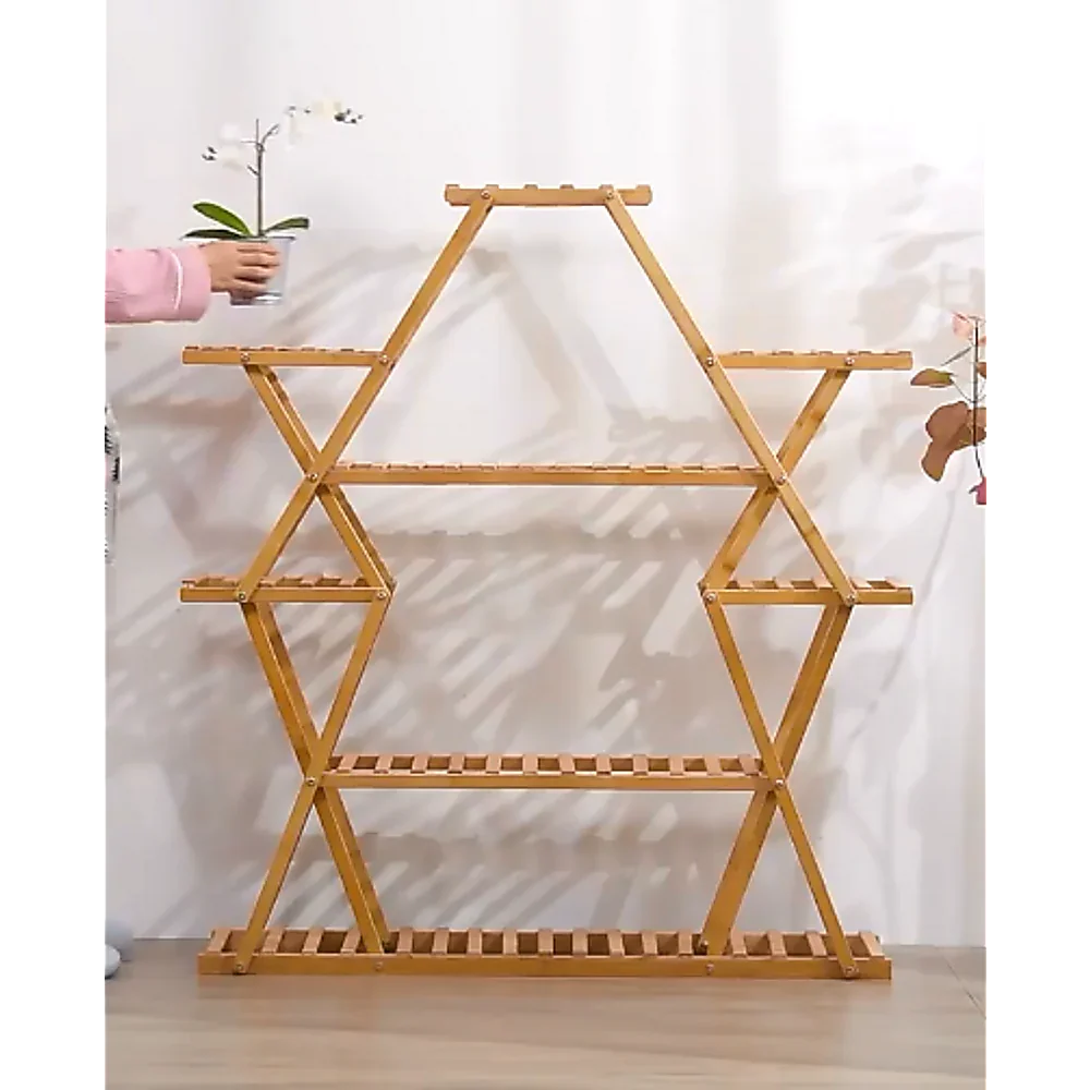 Bamboo Multilayer Flower Plant Bonsai Rack Shelf Stand Porch Lawn Patio