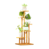 5 Tiers Vertical Bamboo Plant Stand Staged Flower Shelf Rack Outdoor Garden