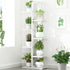 6 Tiers Vertical Bamboo Plant Stand Staged Flower Shelf Rack Outdoor Garden