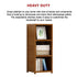 Bamboo Adjustable 3-Shelf Bookcase – Display Storage Rack Stand for Living Room, Bedroom, Office or Home Décor
