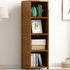 Bamboo 4-Shelf Bookcase – Adjustable Display Storage Rack Stand for Living Room, Bedroom, Office or Home Organisation