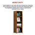 Bamboo 4-Shelf Bookcase – Adjustable Display Storage Rack Stand for Living Room, Bedroom, Office or Home Organisation