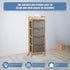 Bamboo Shelf with Storage Hamper – Wooden Organiser with 4 Removable Laundry Bags