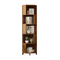 5-Shelf Corner Bookcase Industrial Bookshelf Display Storage Stand