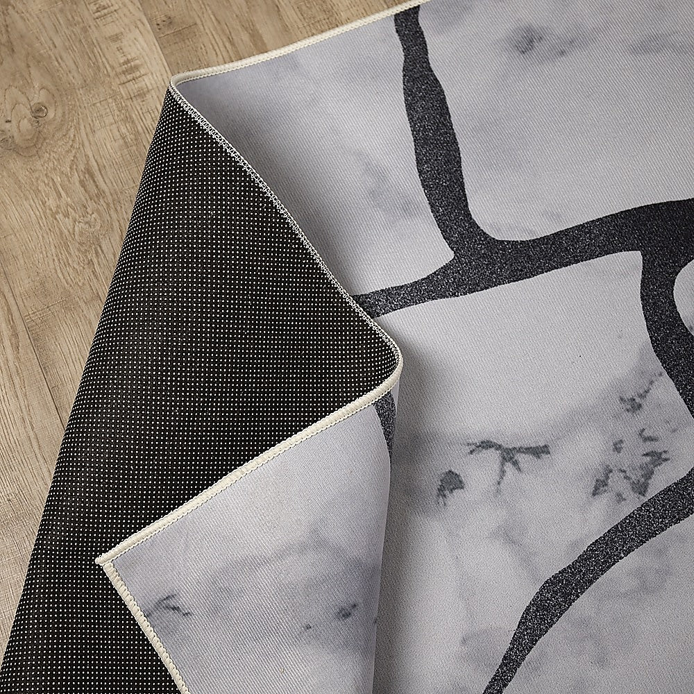 200x300cm Large Floor Gray Marble Rug – Modern Area Carpet for Bedroom & Lounge