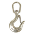 304 Stainless Steel Swivel Lift Clevis Chain Crane Hook with Safety Lock 650kg