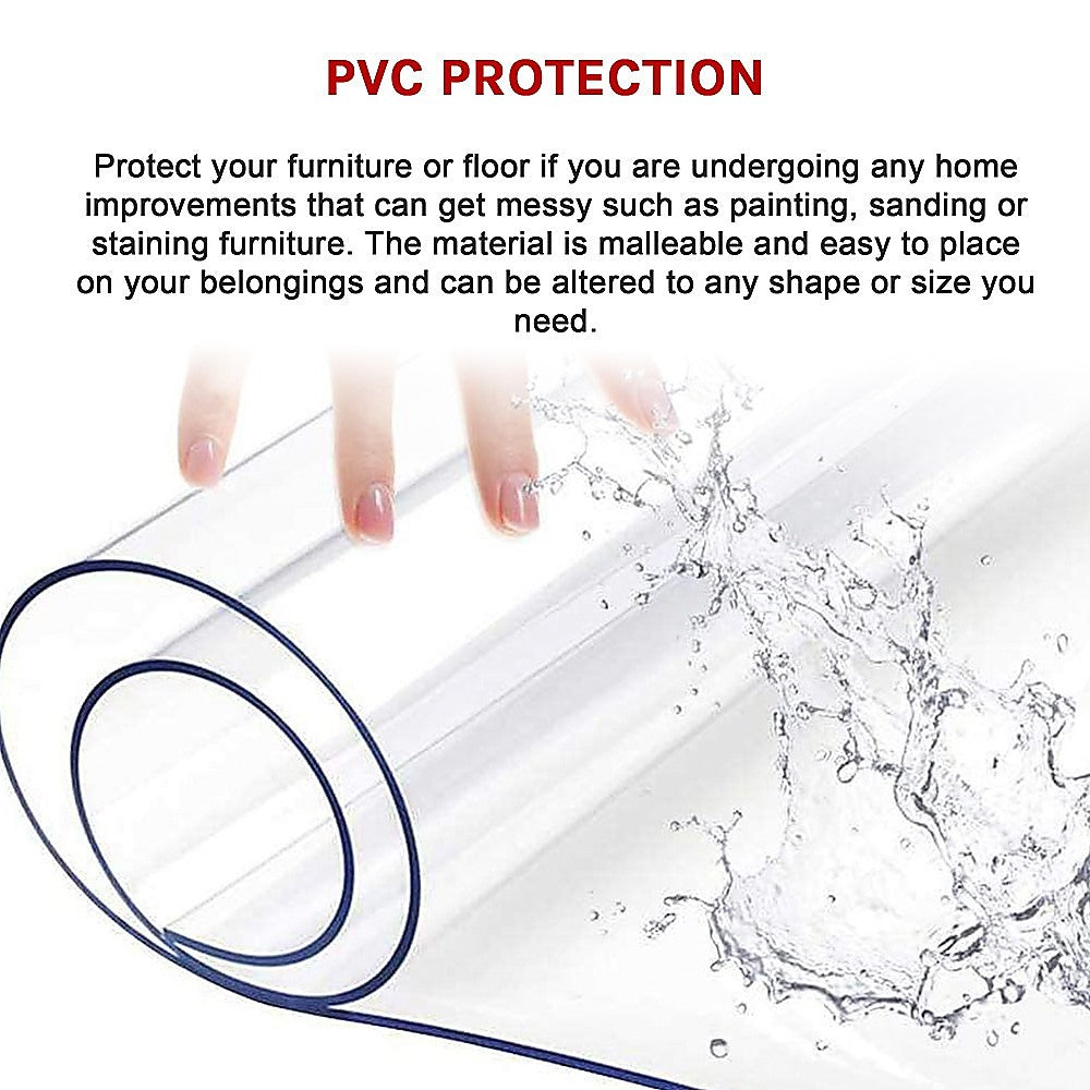 PVC Tablecloth Protector Table Cover Dining Table Cloth Plastic 2800x1170mm 2.0mm