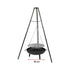 Tripod Garden Fire Pit BBQ – Cast Iron & Steel Round Outdoor Fire Bowl